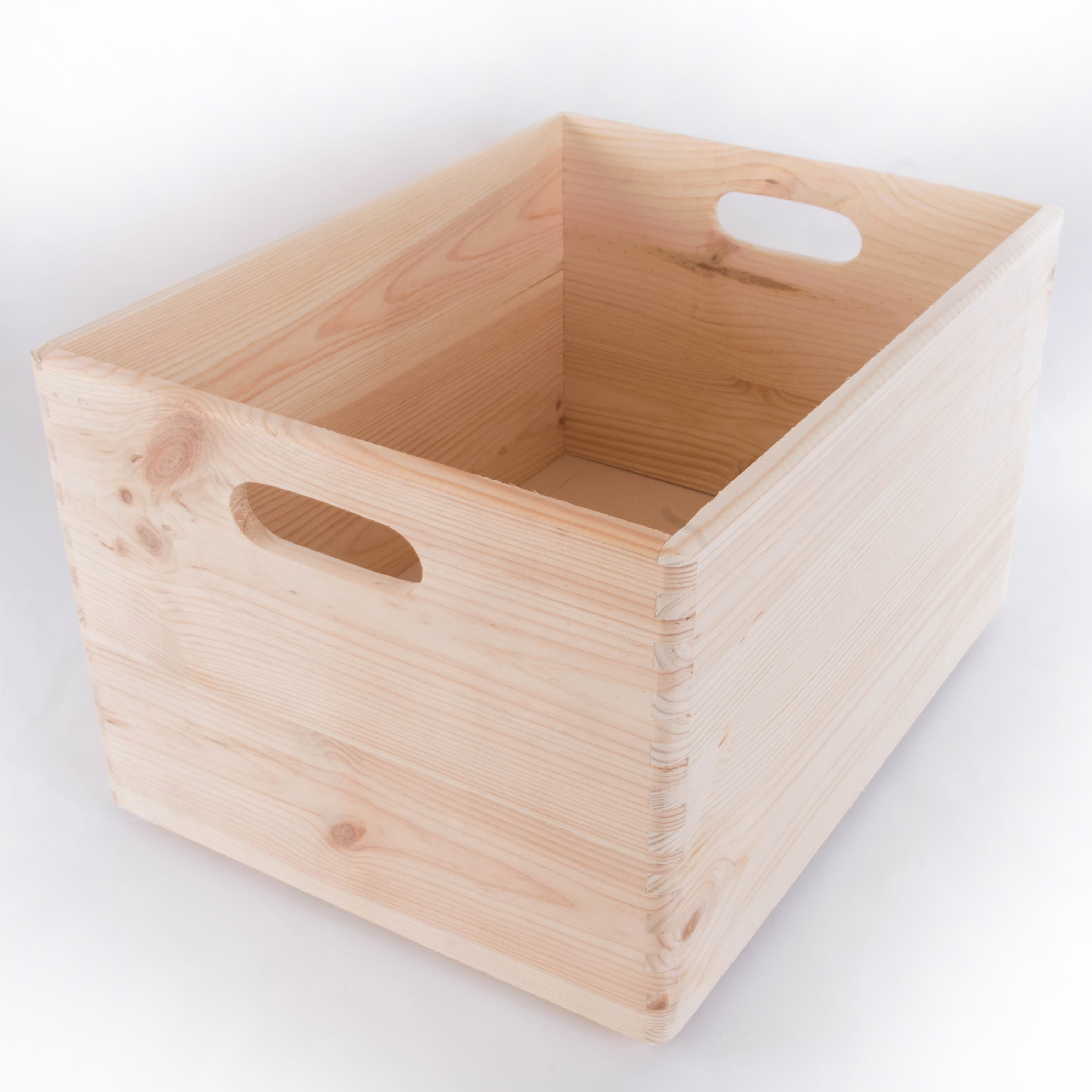 Large Wooden Stackable Storage Crate With Handles Toy Keepsake Box   Ebay Main 